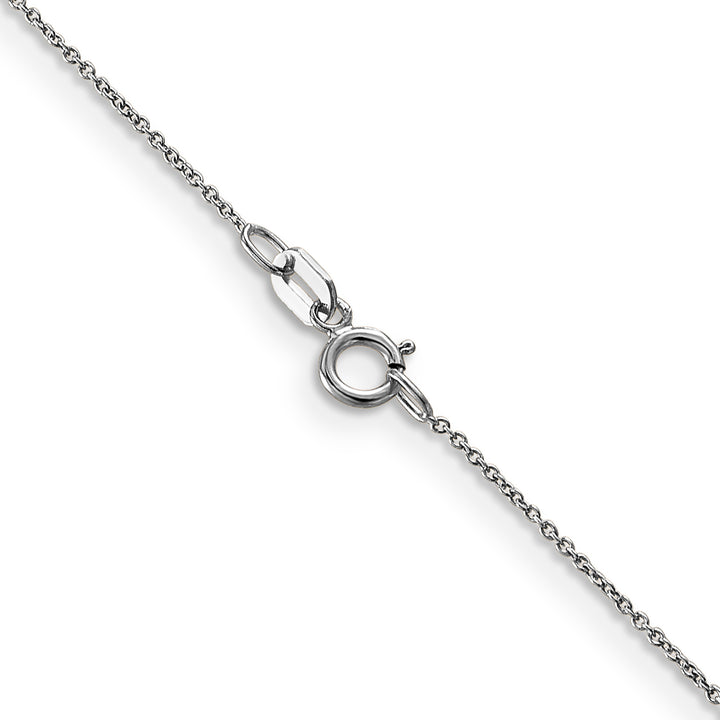 14k White Gold .75mm Round Open Link Cable Chain