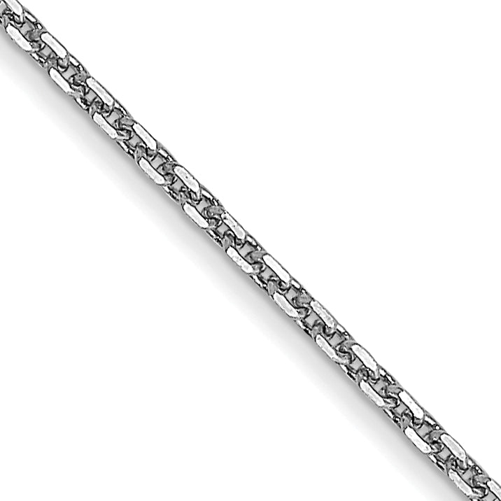 14k White Gold .95mm D/C Cable Chain