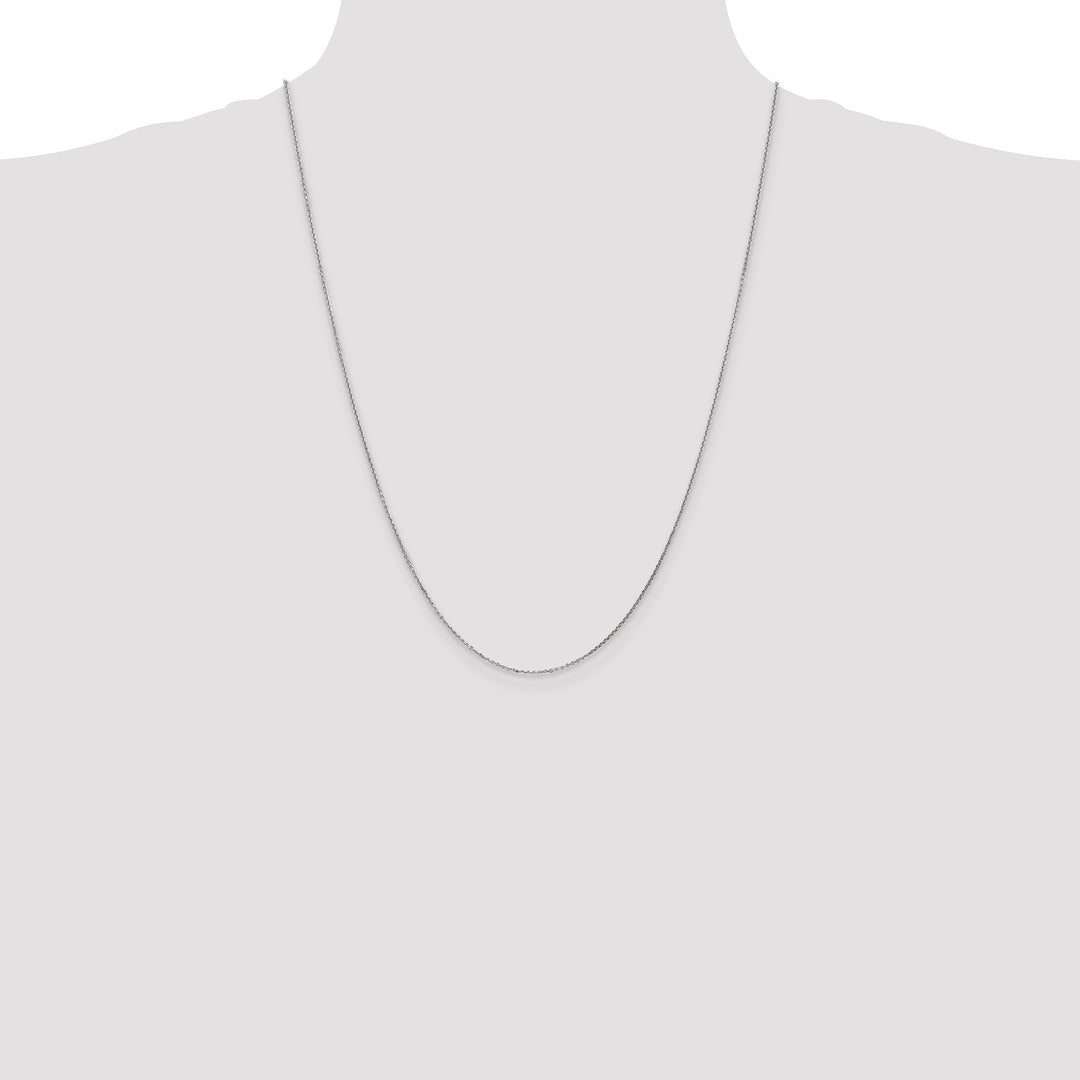 14k White Gold .95mm D/C Cable Chain