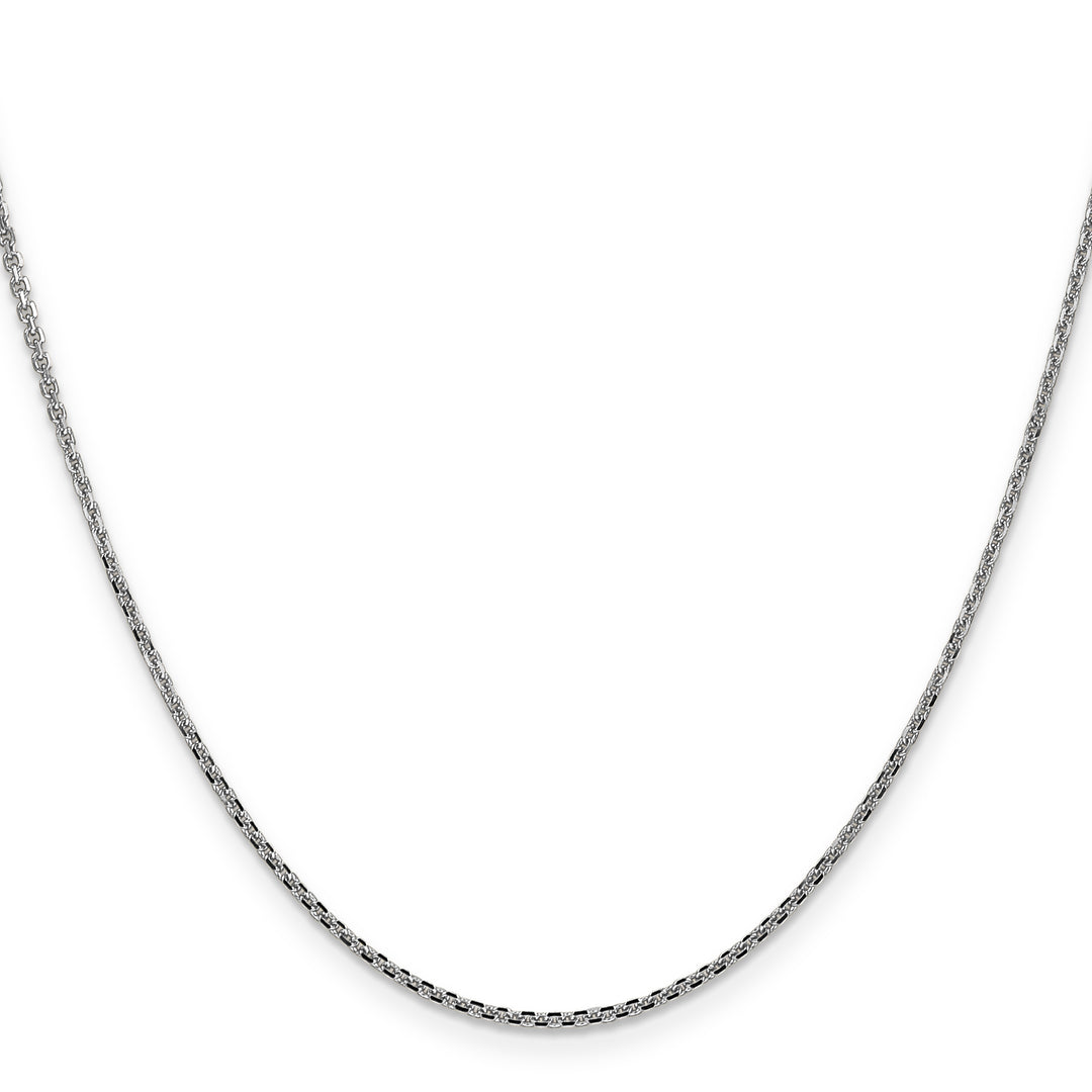 14k White Gold 1.45mm D/C Cable Chain