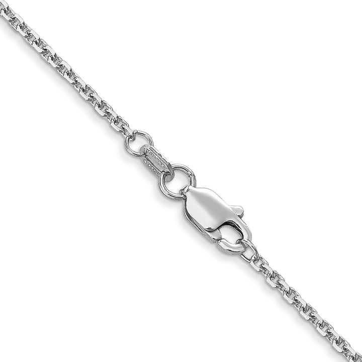 14k White Gold 1.45mm D/C Cable Chain