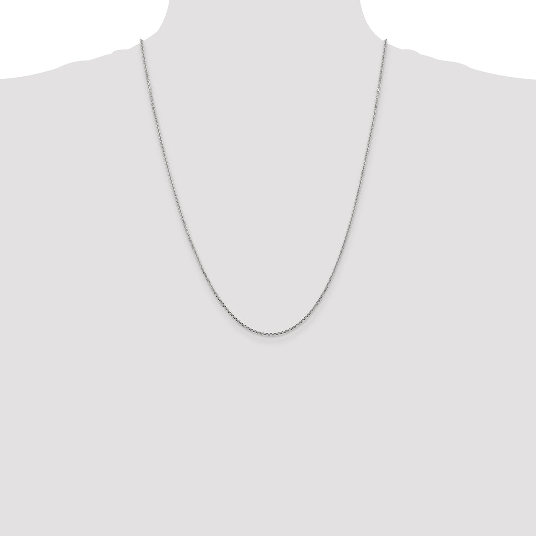 14k White Gold 1.45mm D/C Cable Chain