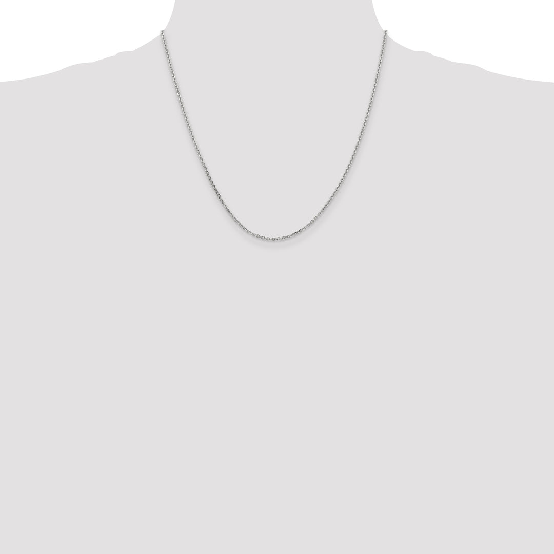 14k White Gold 1.65mm D/C Cable Chain