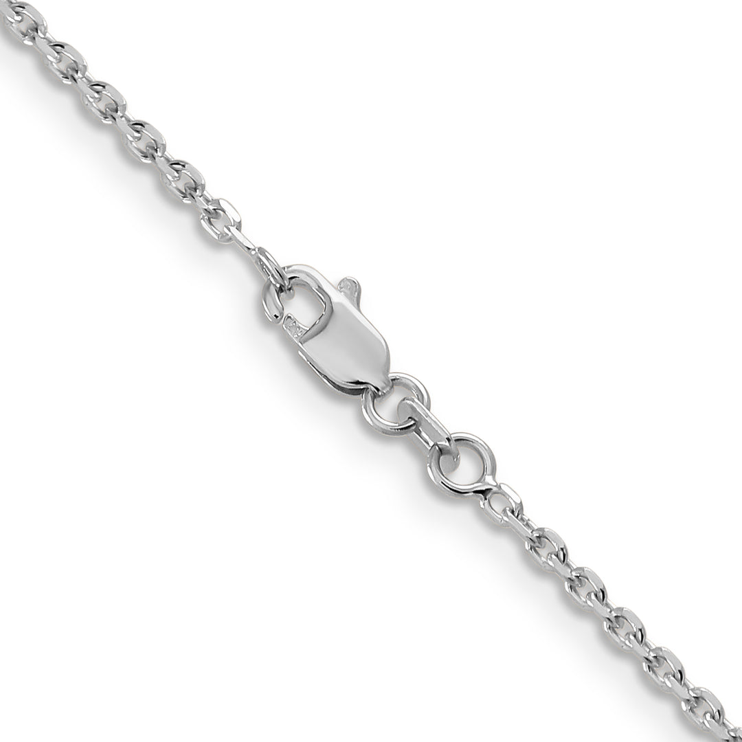 14k White Gold 1.65mm D/C Cable Chain