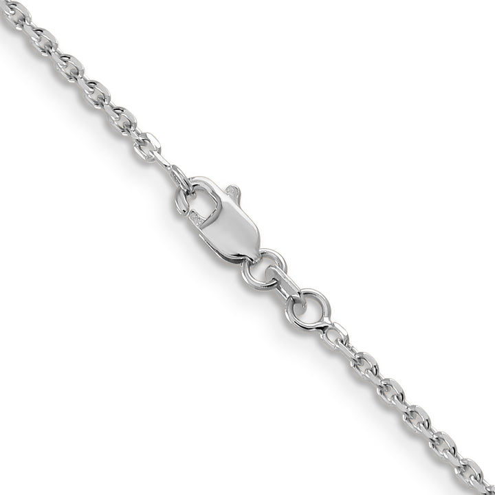 14k White Gold 1.65mm D/C Cable Chain