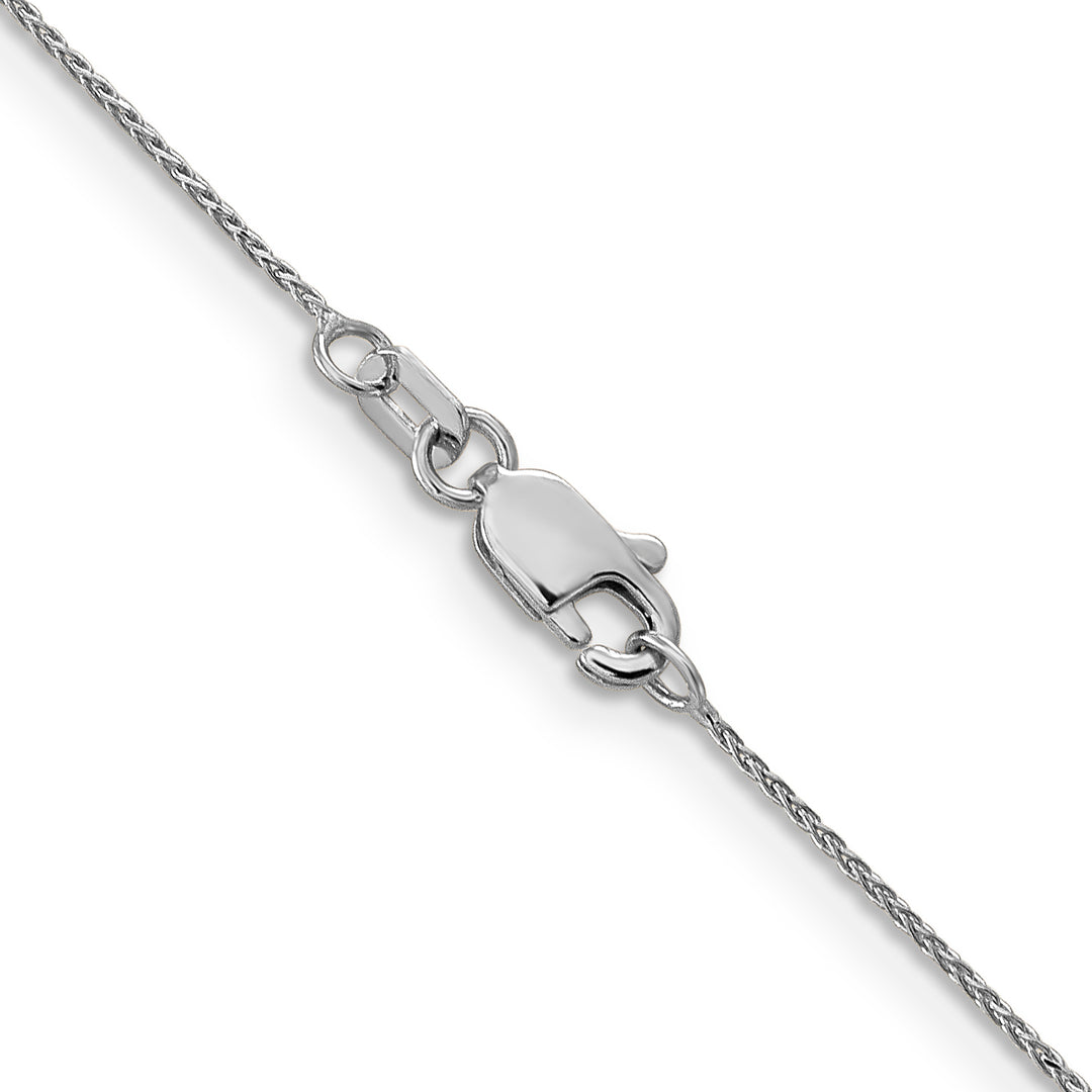 14k White Gold .85mm D/C Spiga with Lobster Clasp Chain