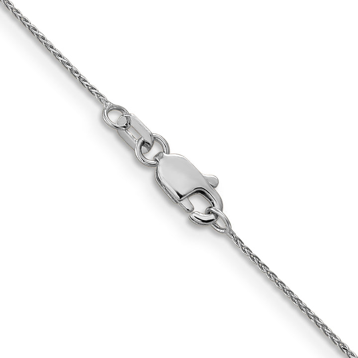 14k White Gold .85mm D/C Spiga with Lobster Clasp Chain