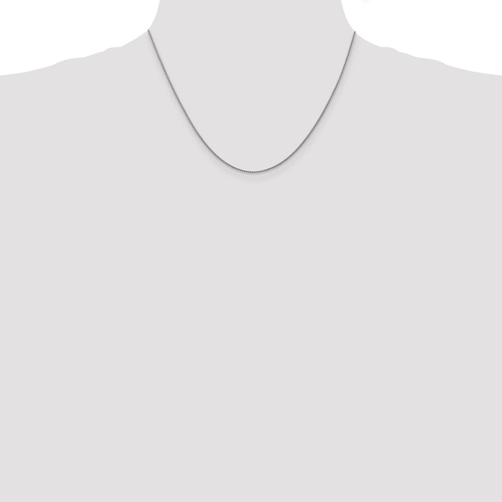 14k White Gold 1.05mm D/C Spiga with Lobster Clasp Chain