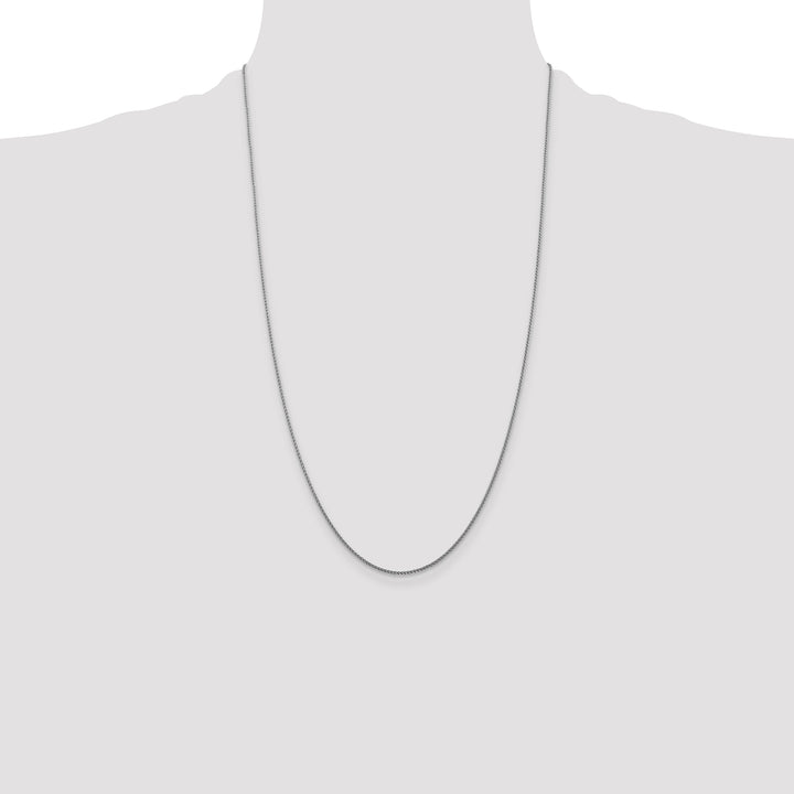 14k White Gold 1.05mm D/C Spiga with Lobster Clasp Chain