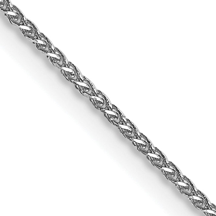 14k White Gold 1.05mm D/C Spiga with Lobster Clasp Chain