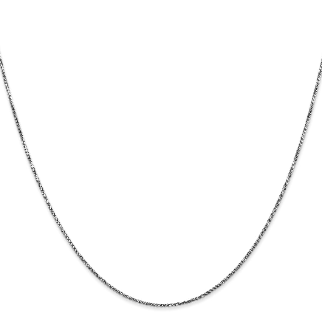 14k White Gold 1.05mm D/C Spiga with Lobster Clasp Chain