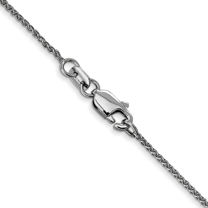 14k White Gold 1.05mm D/C Spiga with Lobster Clasp Chain