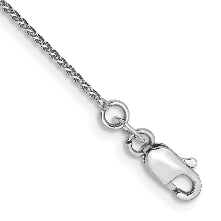 14k White Gold 1.05mm D/C Spiga with Lobster Clasp Chain