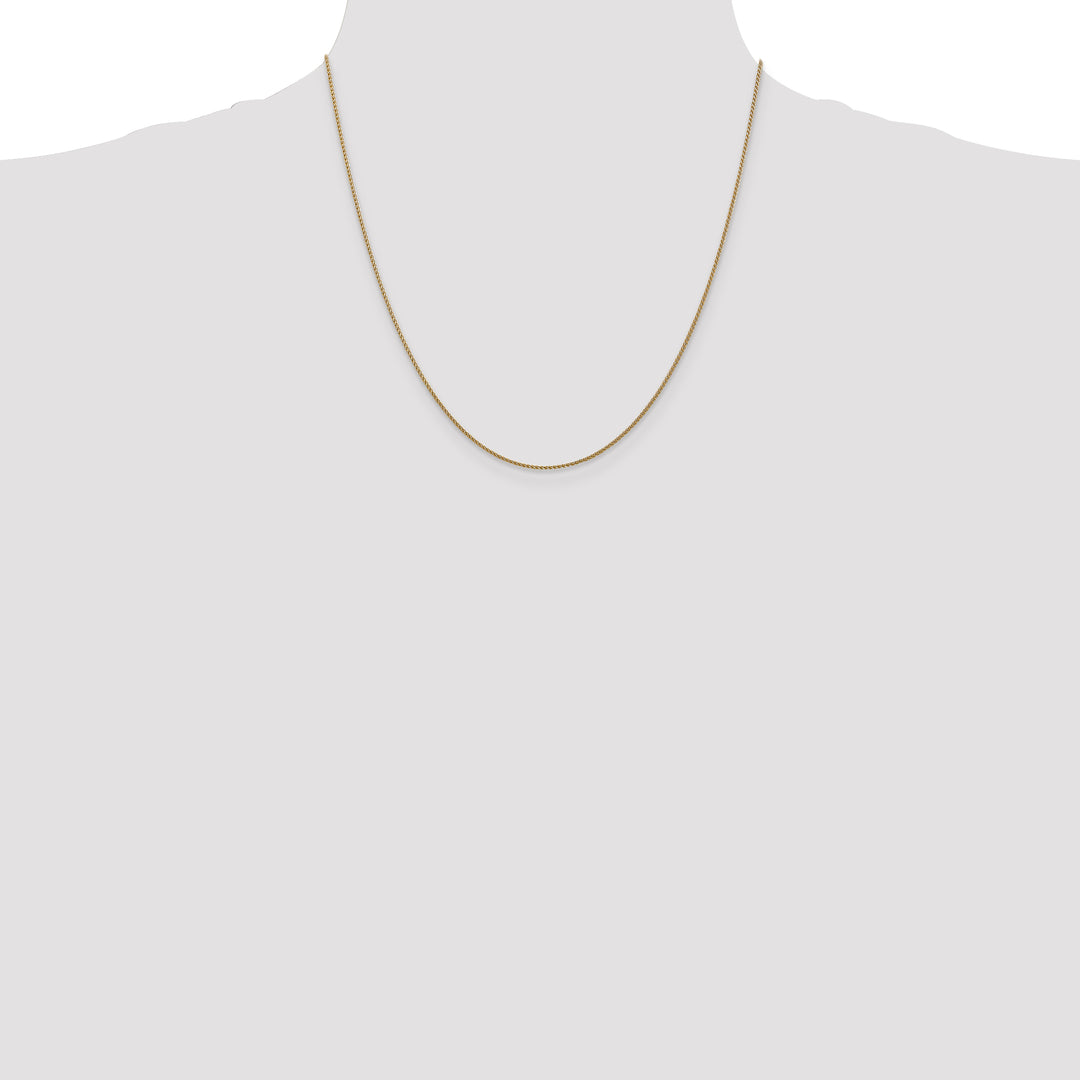 14k 1.05mm Diamond Cut Spiga with Lobster Clasp Chain