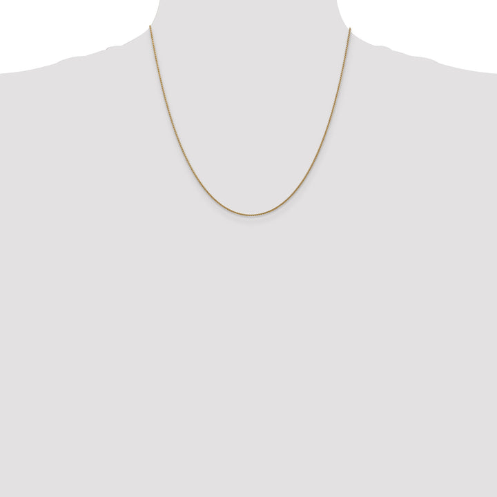 14k 1.05mm Diamond Cut Spiga with Lobster Clasp Chain