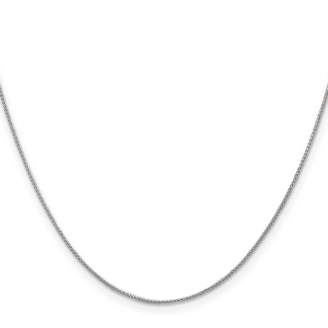 14k White Gold .85mm Spiga with Spring Ring Clasp Chain