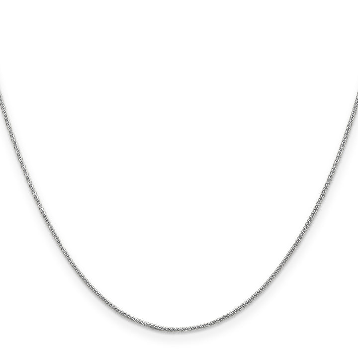 14k White Gold .85mm Spiga with Spring Ring Clasp Chain