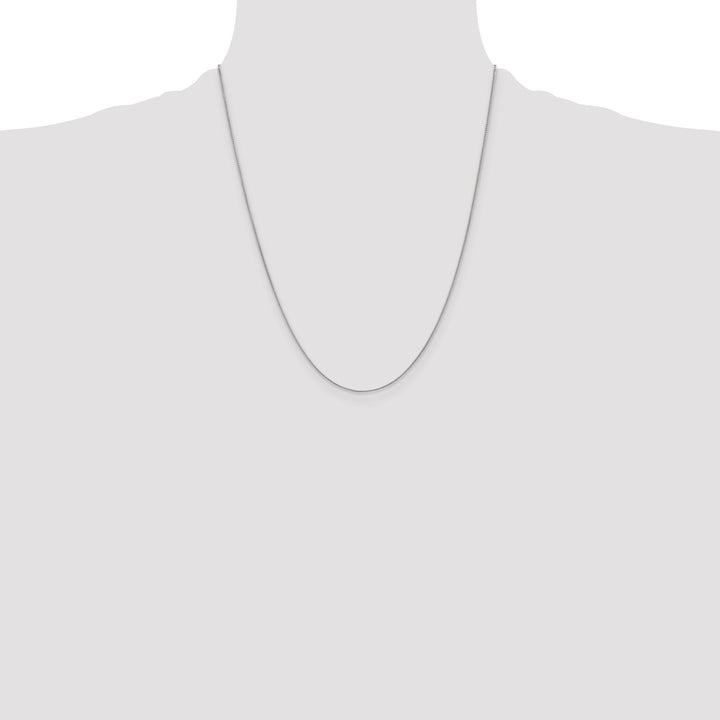 14k White Gold .85mm Spiga with Spring Ring Clasp Chain