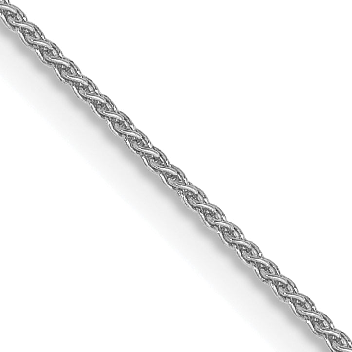14k White Gold .85mm Spiga with Spring Ring Clasp Chain
