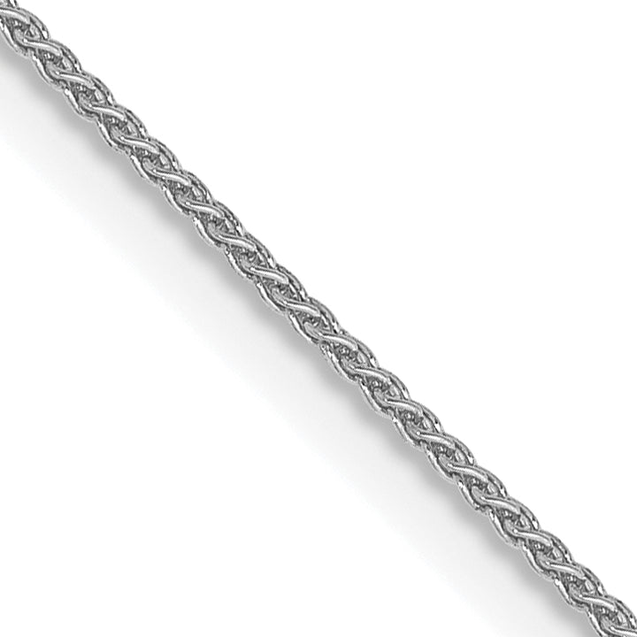 14k White Gold .85mm Spiga with Spring Ring Clasp Chain