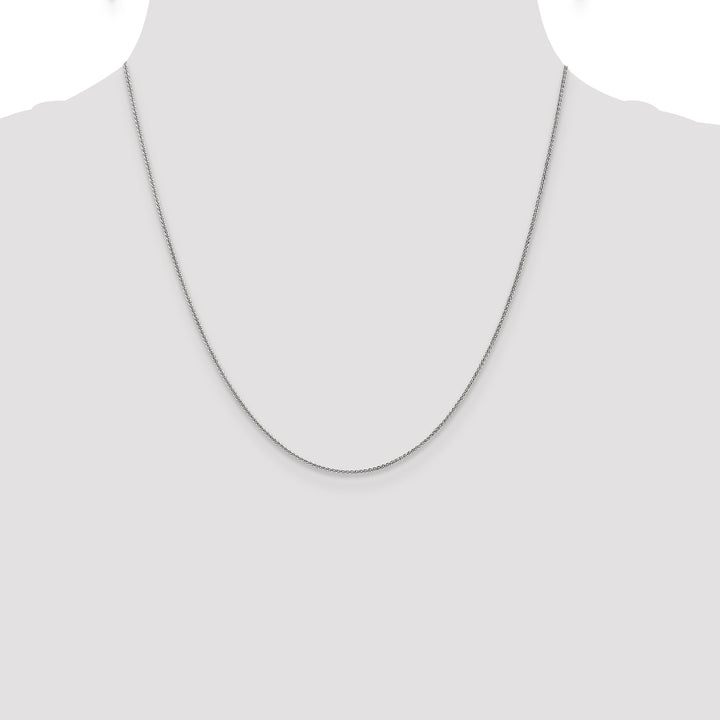 14k White Gold 1.05mm Spiga with Lobster Clasp Chain