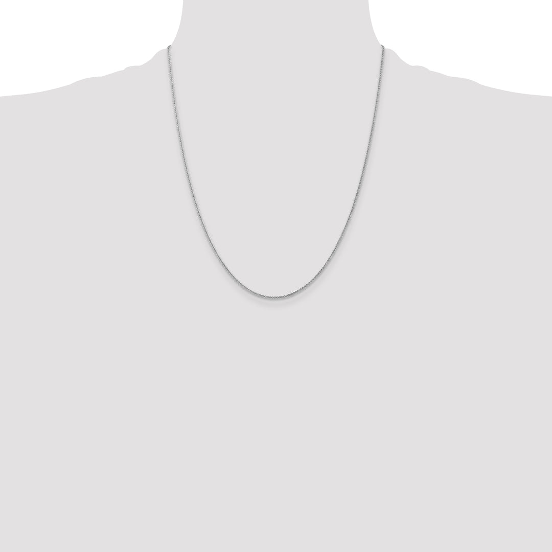 14k White Gold 1.05mm Spiga with Lobster Clasp Chain