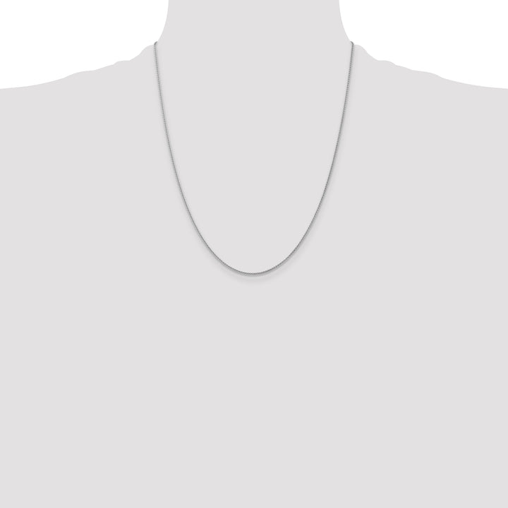 14k White Gold 1.05mm Spiga with Lobster Clasp Chain