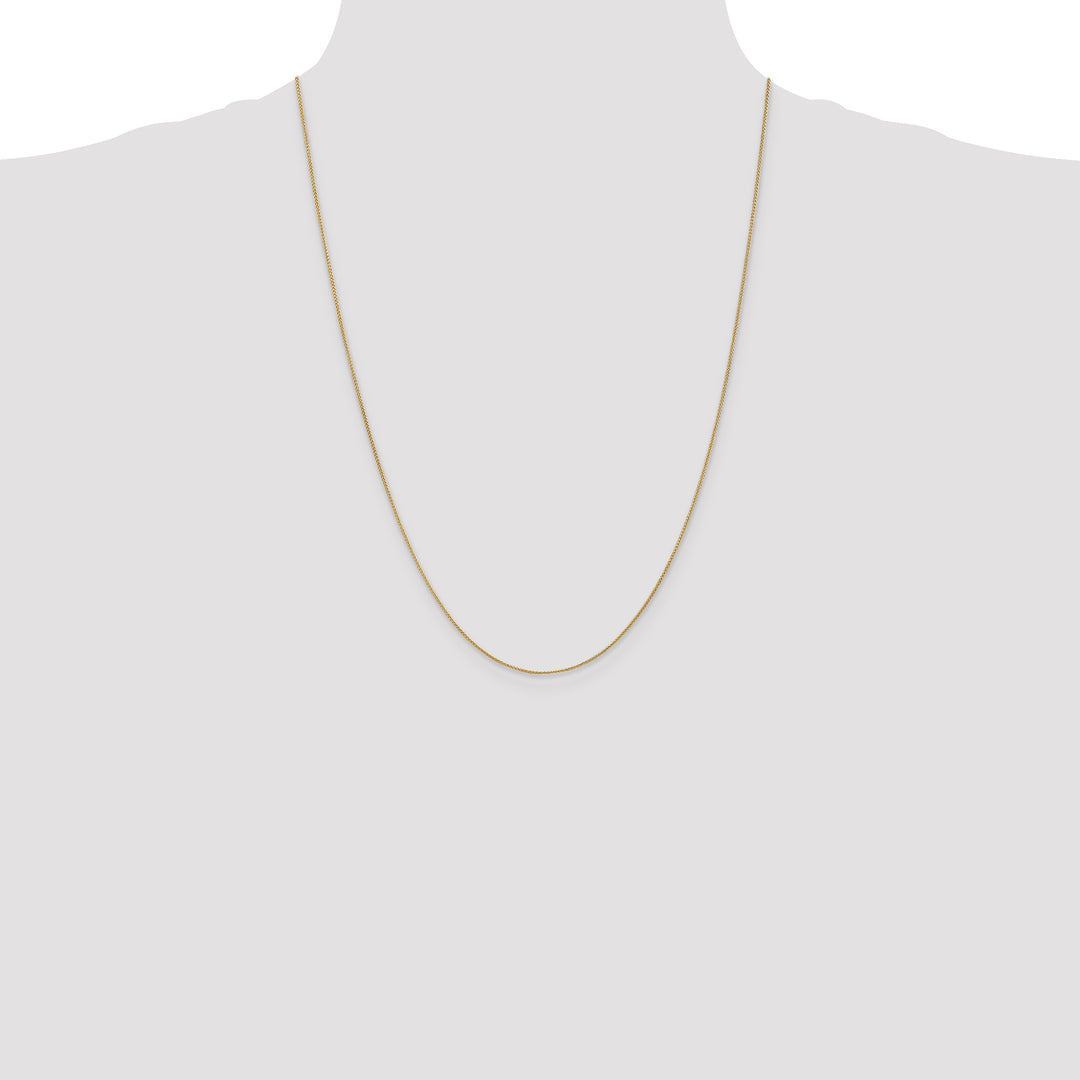 14k .85mm Spiga with Spring Ring Clasp Chain