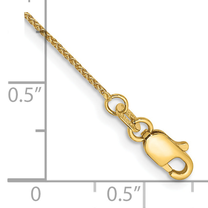 14k .85mm Spiga Chain Anklet