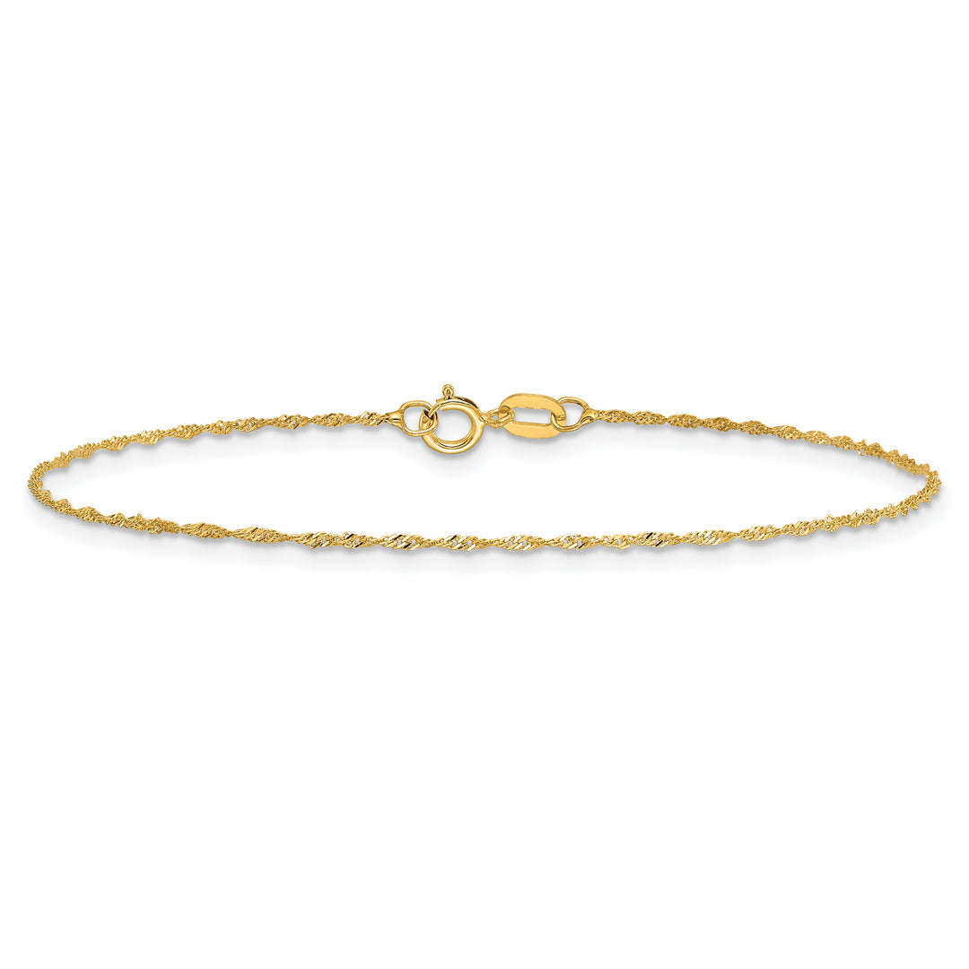 14k 1mm Singapore Chain