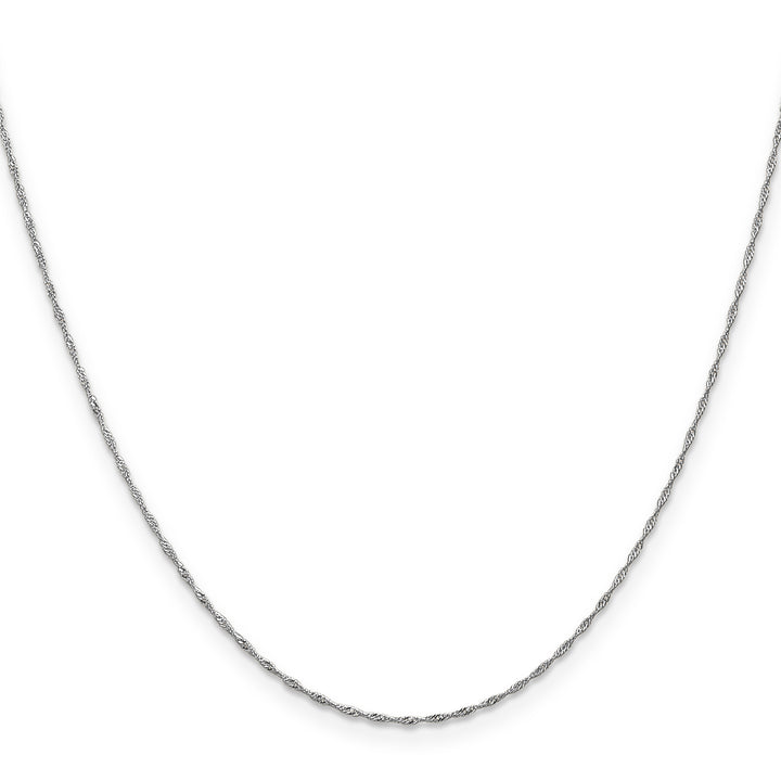 14k WG 1mm Singapore Chain