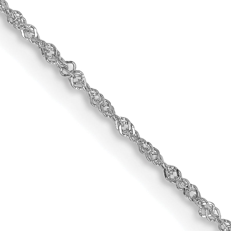 14k WG 1mm Singapore Chain