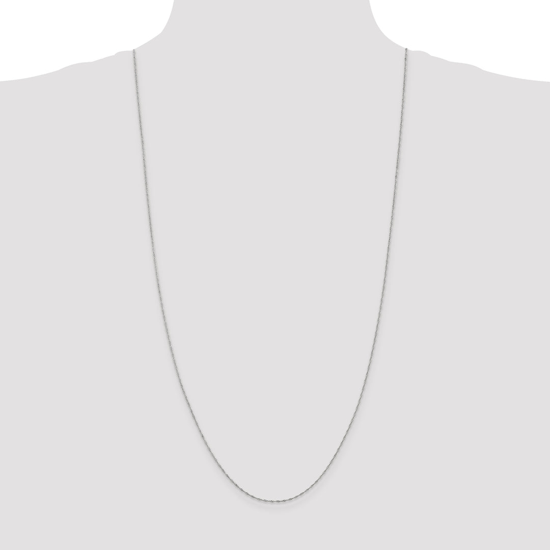 14k WG 1mm Singapore Chain
