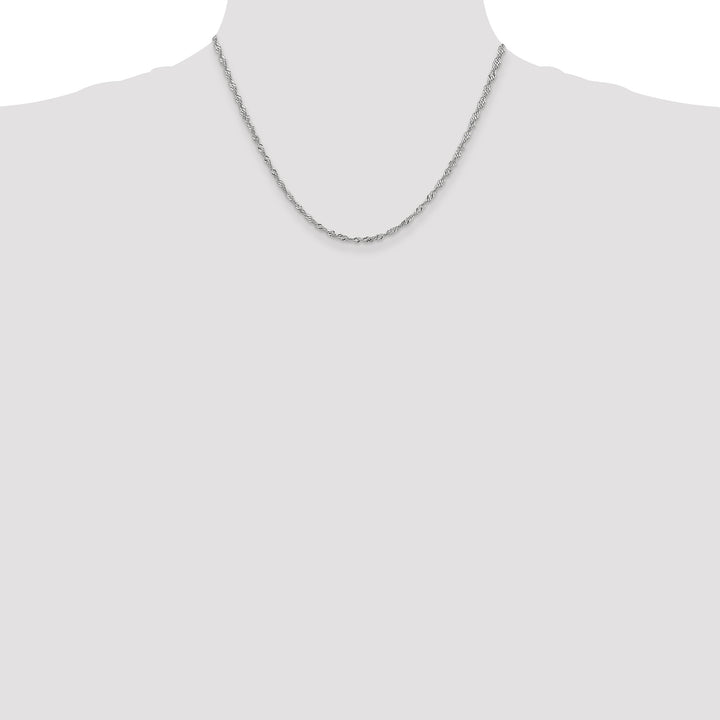 14k WG 2.0mm Singapore Chain