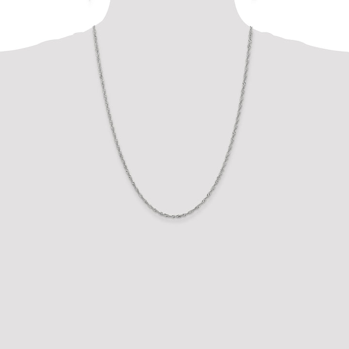 14k WG 2.0mm Singapore Chain