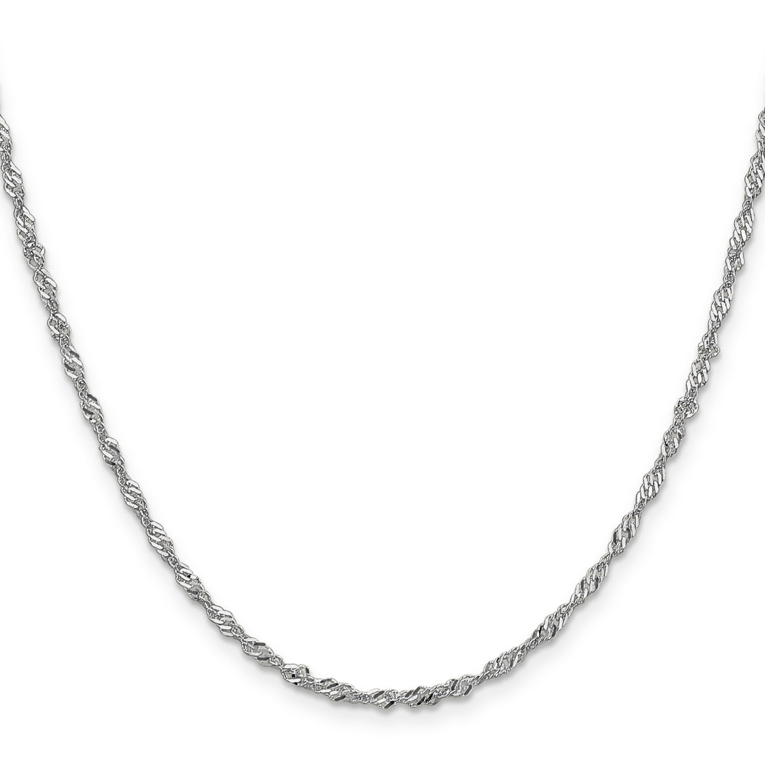 14k WG 2.0mm Singapore Chain