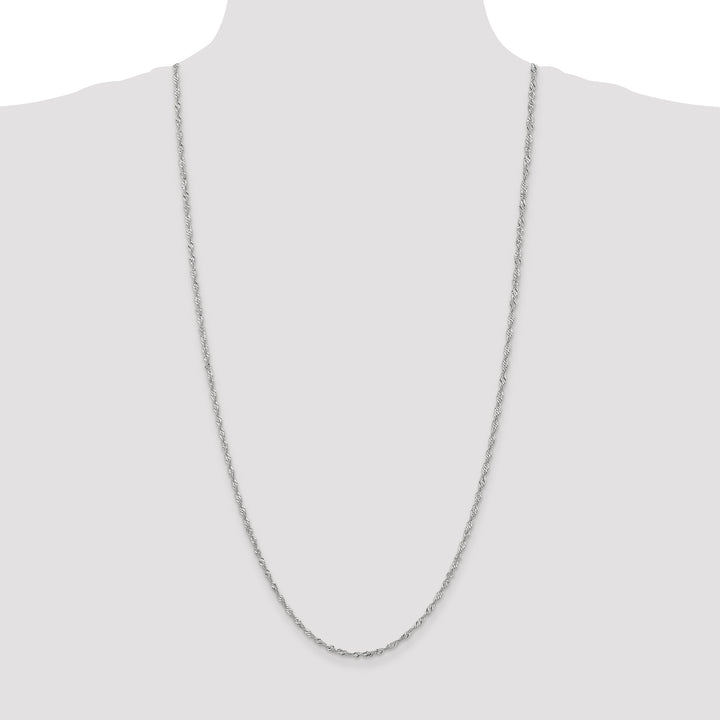 14k WG 2.0mm Singapore Chain