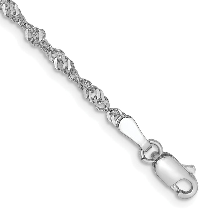 14k WG 2.0mm Singapore Chain