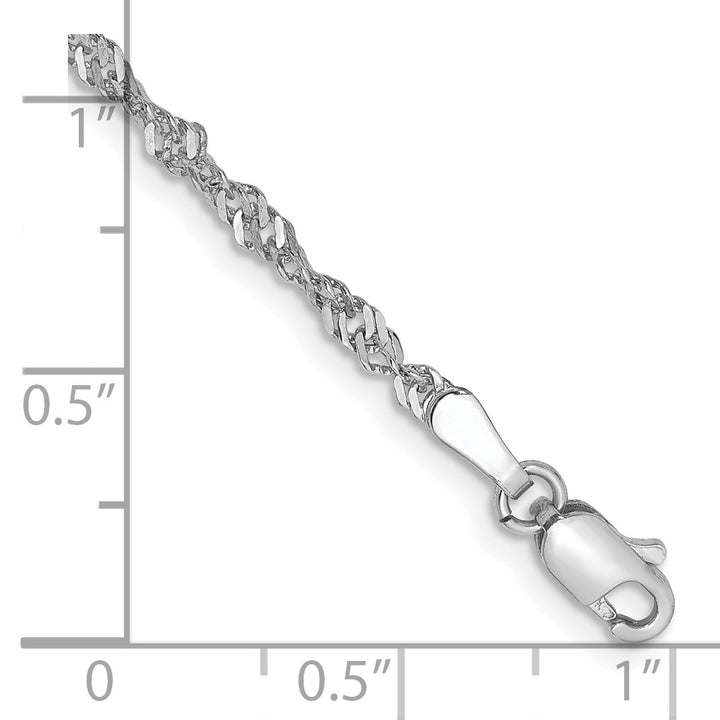 14k WG 2.0mm Singapore Chain