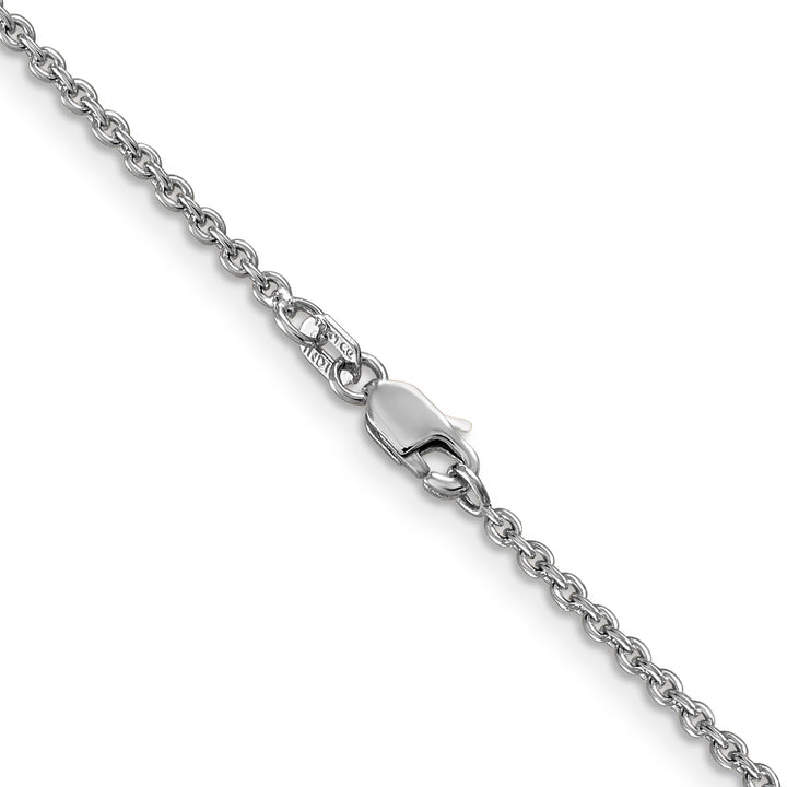 14k White Gold 1.8mm Forzantine Cable Chain