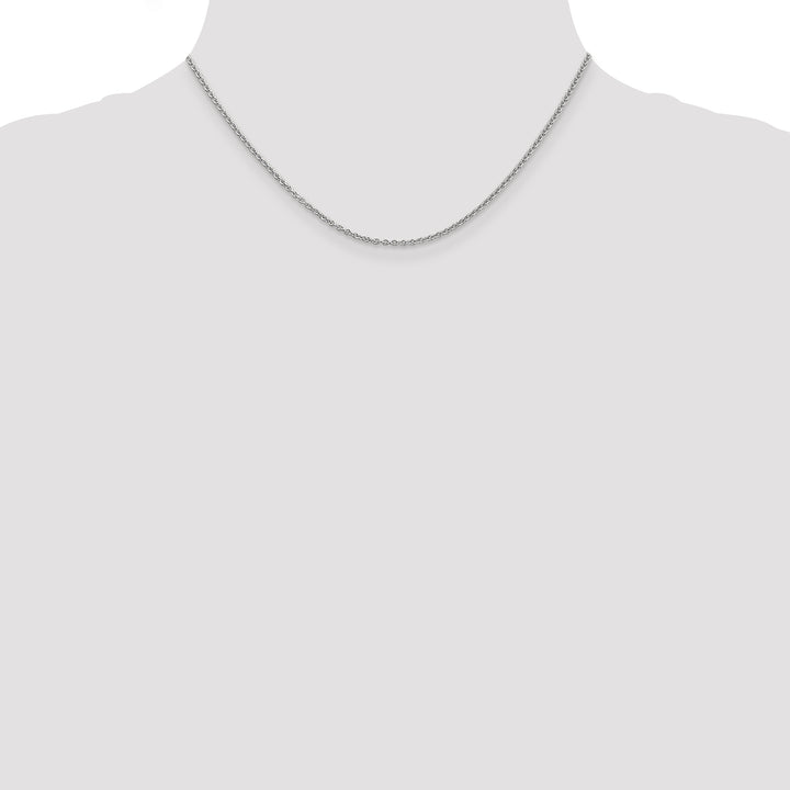 14k White Gold 1.8mm Forzantine Cable Chain