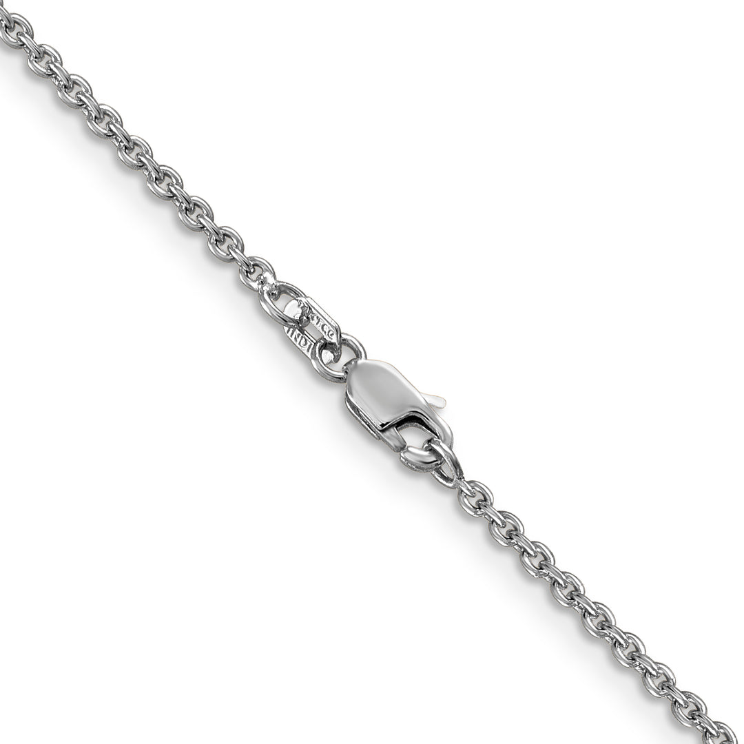 14k White Gold 1.8mm Forzantine Cable Chain