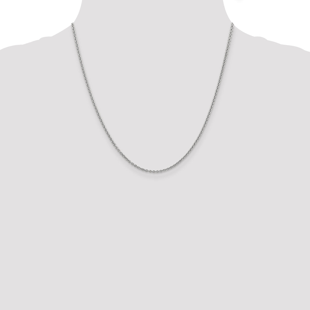14k White Gold 1.8mm Forzantine Cable Chain