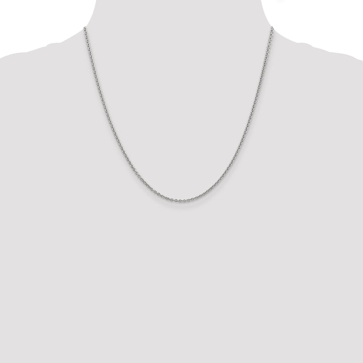 14k White Gold 1.8mm Forzantine Cable Chain