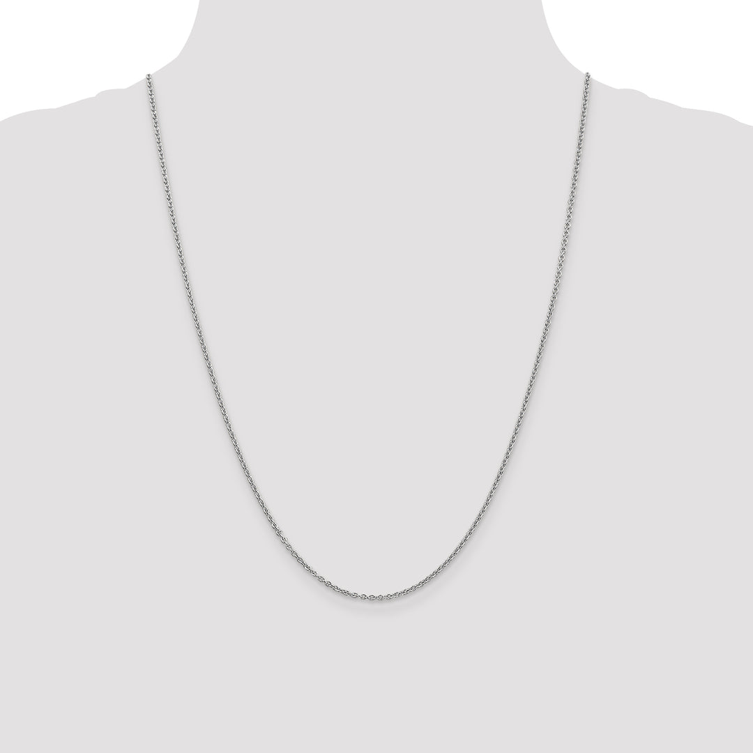14k White Gold 1.8mm Forzantine Cable Chain