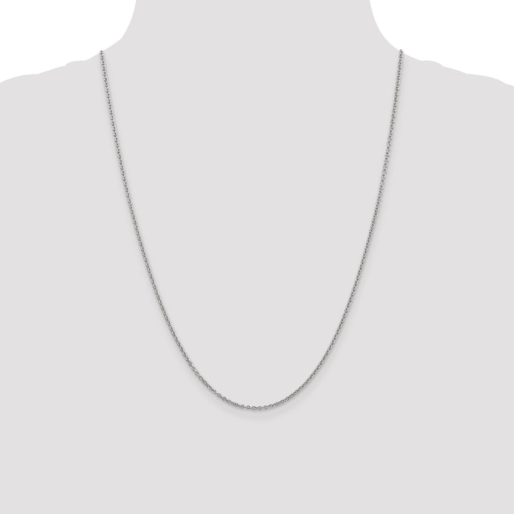 14k White Gold 1.8mm Forzantine Cable Chain