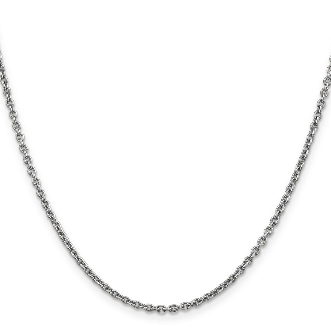 14k White Gold 2.2mm Forzantine Cable Chain