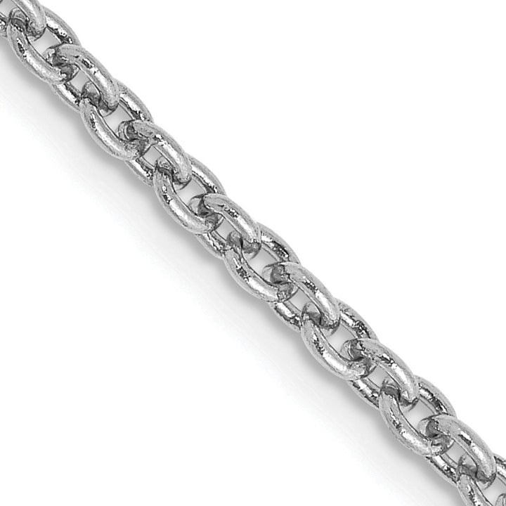 14k White Gold 2.2mm Forzantine Cable Chain