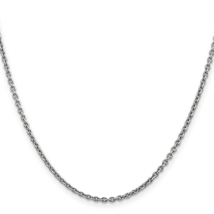 14k White Gold 2.2mm Forzantine Cable Chain