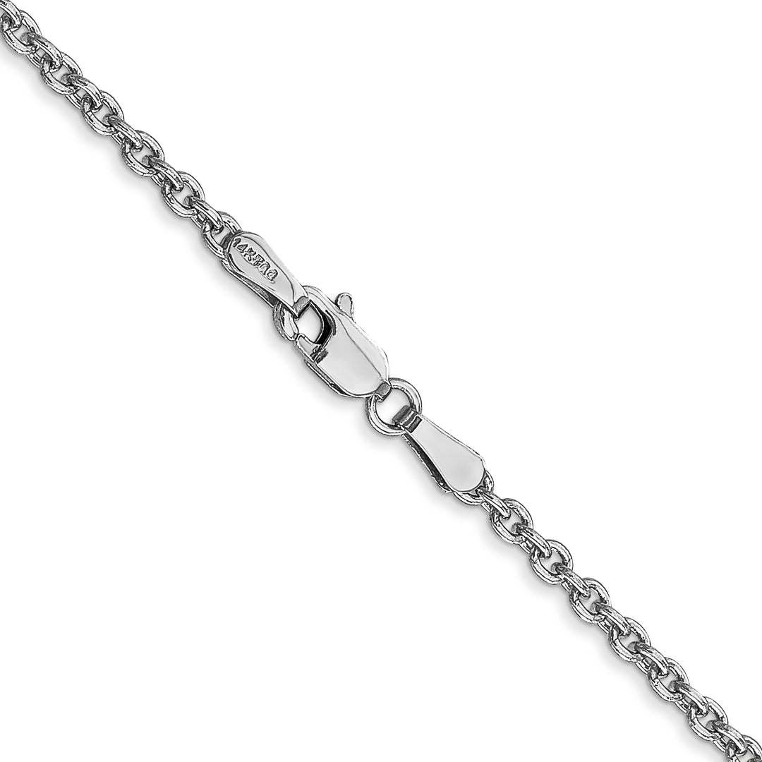 14k White Gold 2.2mm Forzantine Cable Chain